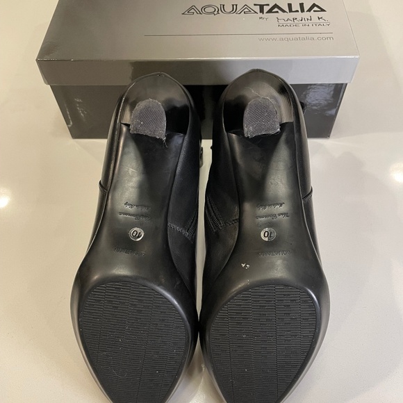 Aquatalia Weatherproof, Black, High Heel Boot, Size 10, Made in Italy - Picture 5 of 9